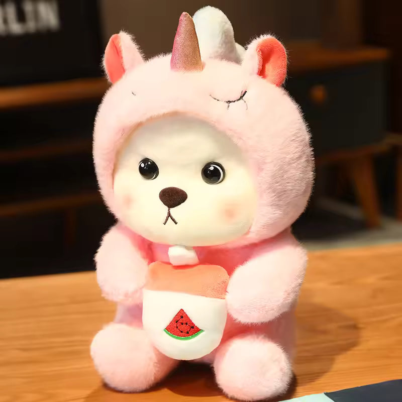 High Quality Kawaii Animal Plushie In Clothing, Cute and Adorable Home Decor, Heart Warming