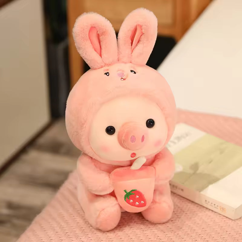 High Quality Kawaii Animal Plushie In Clothing, Cute and Adorable Home Decor, Heart Warming