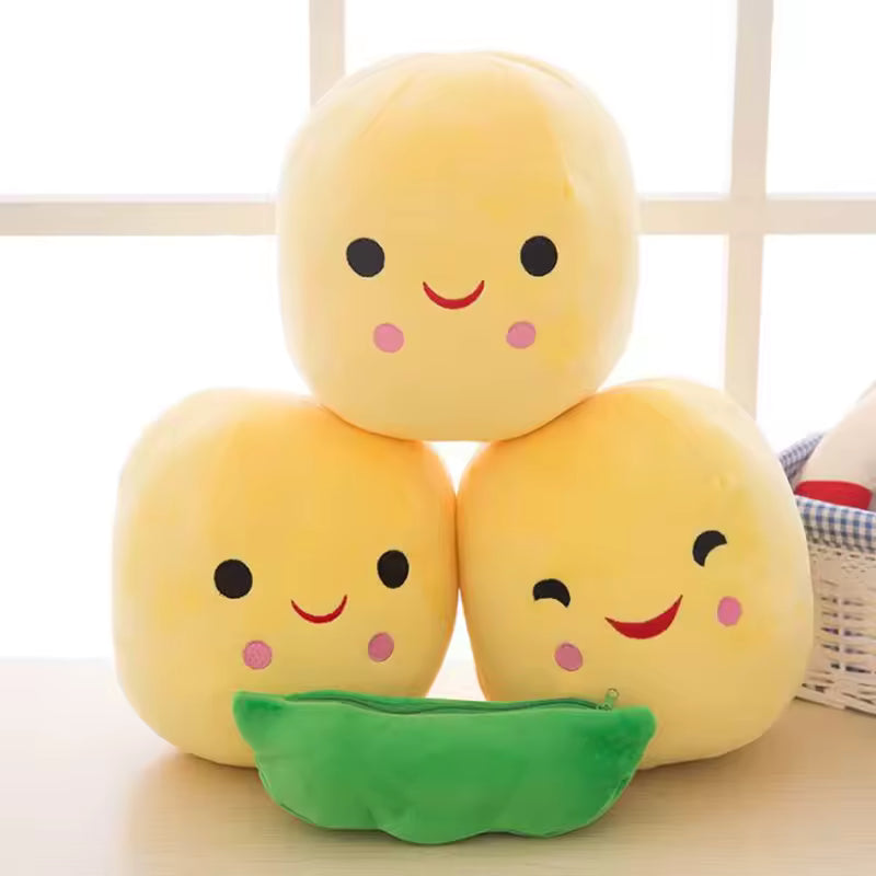 25 Cm Super Cute and Soft Baby Peas Plush, Come in Color Green and Yellow