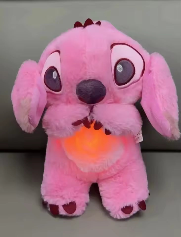Super Soft Stitch Plush that Lights Up in The Center, Kawaii Singing Plush for Peaceful Sleep