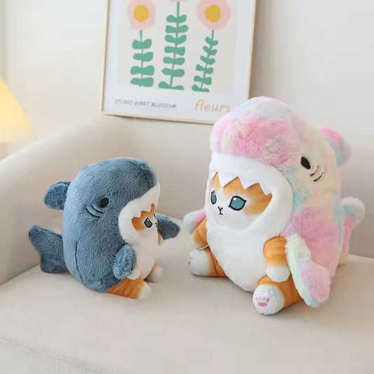 Super Adorable Cute Shark Cat Plush, High Quality Stuffed Animal for Niche or Birthday Gifts