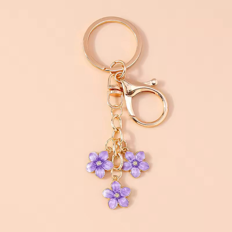 Cute Pearl Flower Keychain, Pedant Charm for Girls, Handbag Decor, Key Holder, Birthday Gifts, Niche
