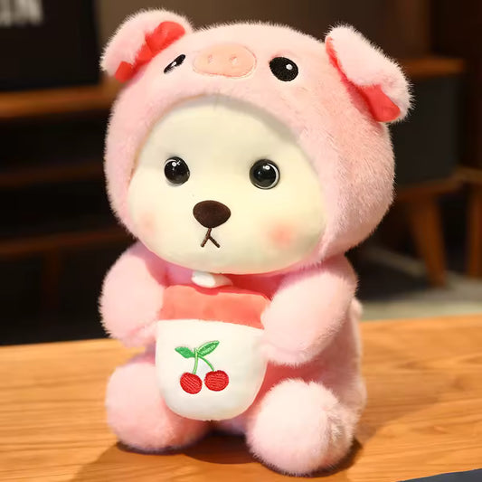 High Quality Kawaii Animal Plushie In Clothing, Cute and Adorable Home Decor, Heart Warming