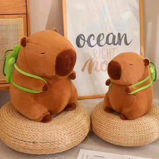 Adorable Capybara Plush Toy with Turtle Backpack – Super Cute and Soft Stuffed Animal, Many Size