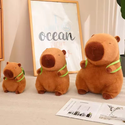 Adorable Capybara Plush Toy with Turtle Backpack – Super Cute and Soft Stuffed Animal, Many Size