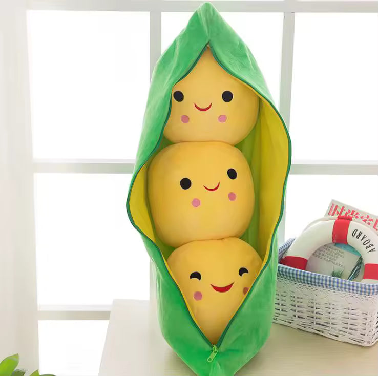 25 Cm Super Cute and Soft Baby Peas Plush, Come in Color Green and Yellow