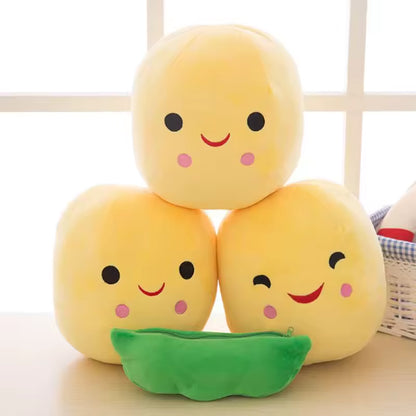 25 Cm Super Cute and Soft Baby Peas Plush, Come in Color Green and Yellow