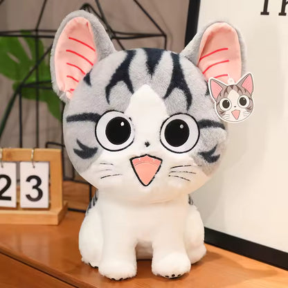 24/35 Cm Open Mouth and Closed Mouth Cute Kitty Plush, Adorable Soft Stuffed Animal