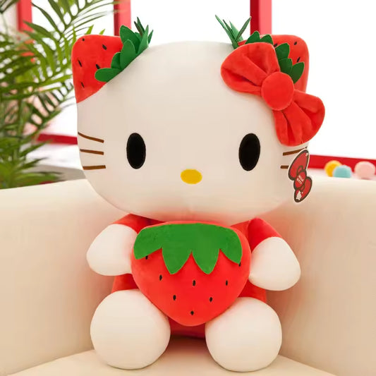 22 Cm High Quality Cute and Soft Sanrio Character Hello Kitty Plushie, Kawaii Strawberry Stuffed Animal