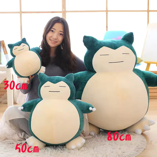 30/50 Cm Big and Fluffy Japanese Pokemon Snorlax Plushie, Super Soft and Adorable Stuffed Animal