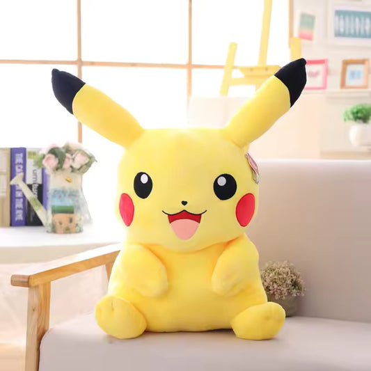 20/45 Cm Super Cute Yellow Pokemon Stuffed Animal Pikachu, High Quality Anime Doll