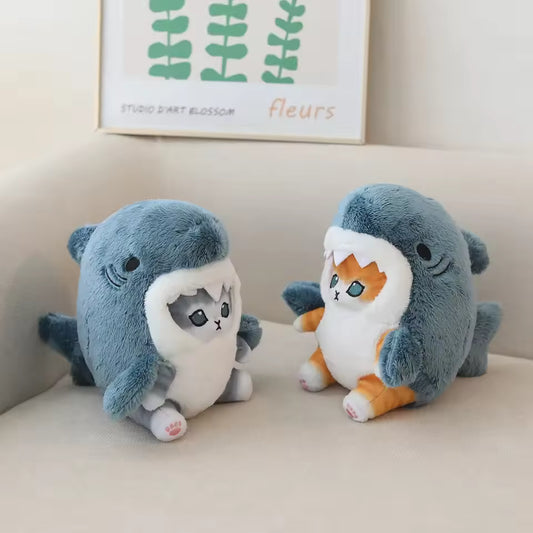 Super Adorable Cute Shark Cat Plush, High Quality Stuffed Animal for Niche or Birthday Gifts