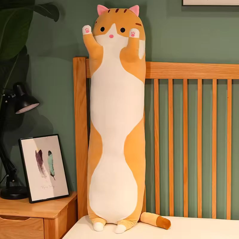 50-110 Cm Cute Long Cat Plushie, Stuffed Animal Pillow, Great Choice for Birthday Gift
