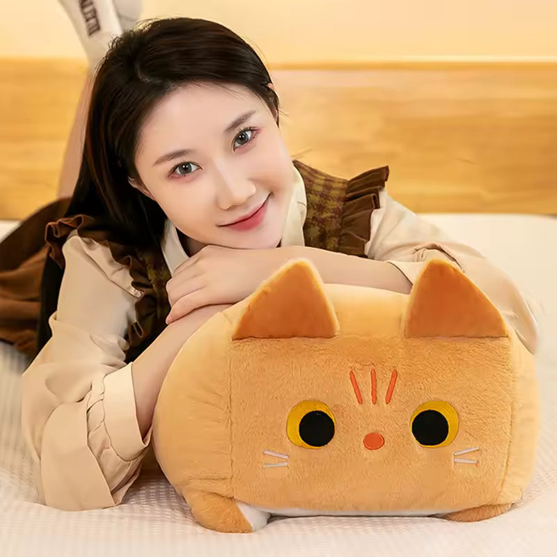 20/25 Cm Super Cute and Fluffy Square Shape Cat Plushie, Come in Many Colors