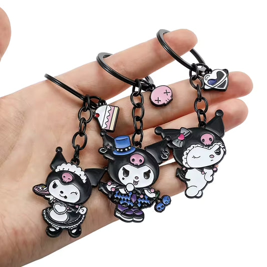 High Quality Cute and Adorable Sanrio Character Kuromi Keycharm for Bags and Keys