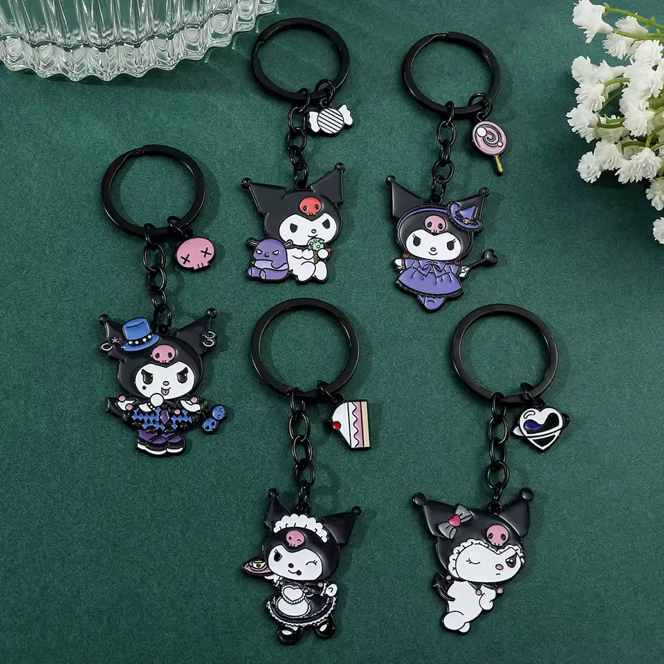 High Quality Cute and Adorable Sanrio Character Kuromi Keycharm for Bags and Keys