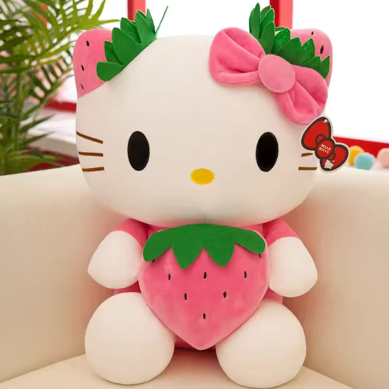 22 Cm High Quality Cute and Soft Sanrio Character Hello Kitty Plushie, Kawaii Strawberry Stuffed Animal