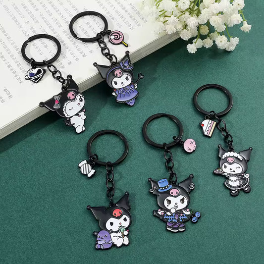 High Quality Cute and Adorable Sanrio Character Kuromi Keycharm for Bags and Keys