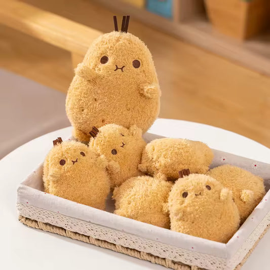 15/53 Cm Kawaii Potato Soft Plush Doll, Cute Yellow Stuffed Toy With Pouting Expressions