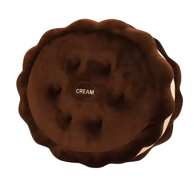 42 Cm Cookies N Cream Plush Pillow, Super Soft and Kawaii Food Stuffed Cushion