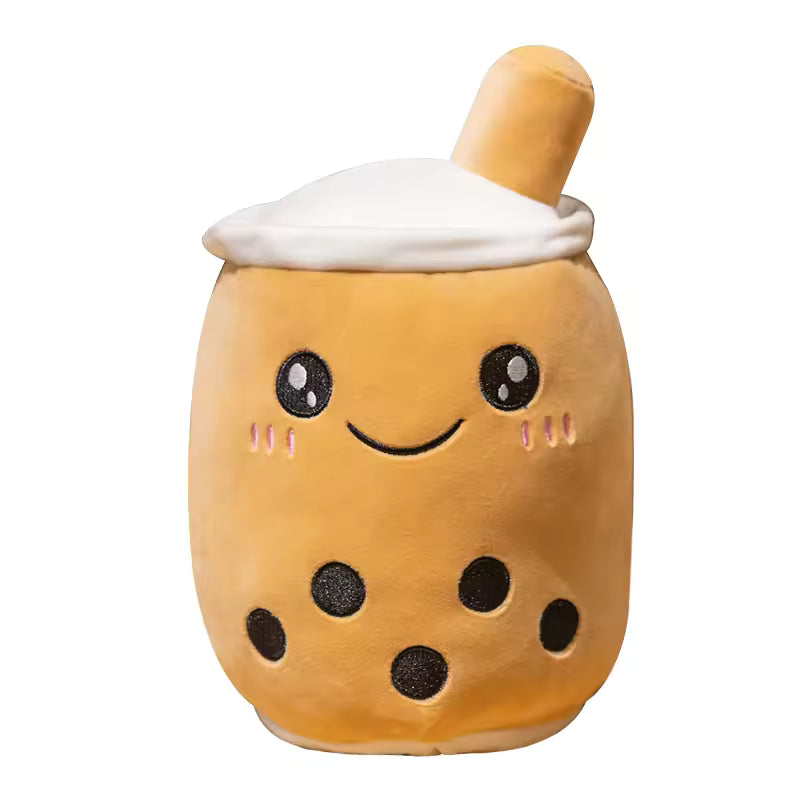 15/25 Cm Super Cute and Soft Boba Reversible Plush, High Quality Double-Sided Bubble Tea Doll