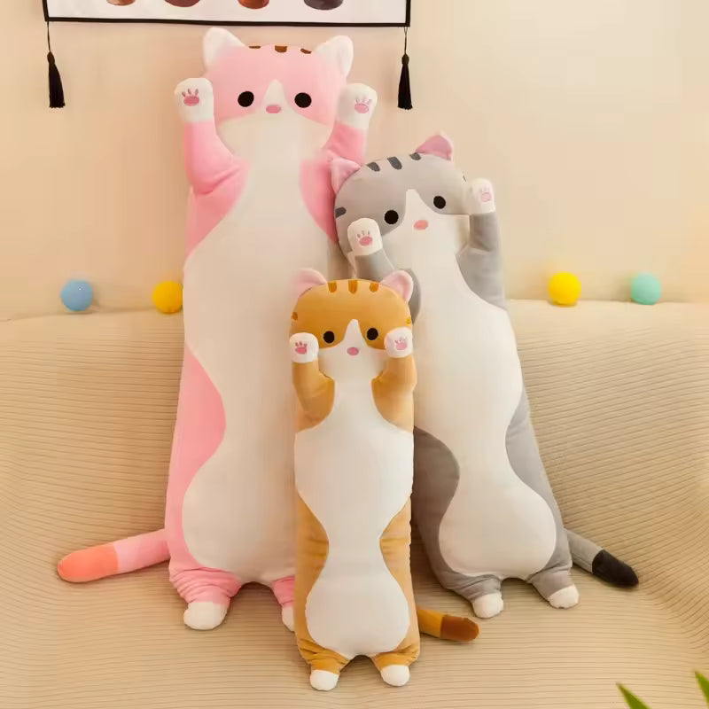 50-110 Cm Cute Long Cat Plushie, Stuffed Animal Pillow, Great Choice for Birthday Gift