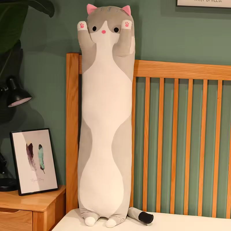 50-110 Cm Cute Long Cat Plushie, Stuffed Animal Pillow, Great Choice for Birthday Gift
