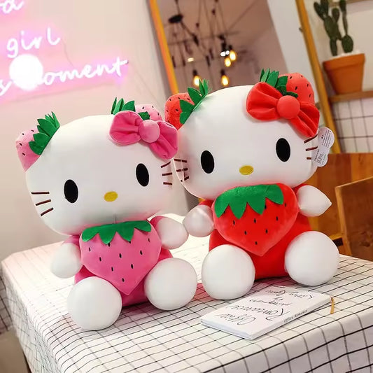 22 Cm High Quality Cute and Soft Sanrio Character Hello Kitty Plushie, Kawaii Strawberry Stuffed Animal