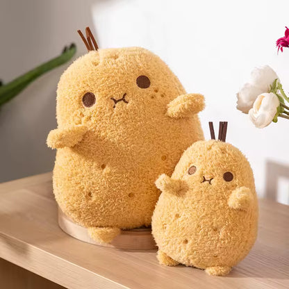 15/53 Cm Kawaii Potato Soft Plush Doll, Cute Yellow Stuffed Toy With Pouting Expressions