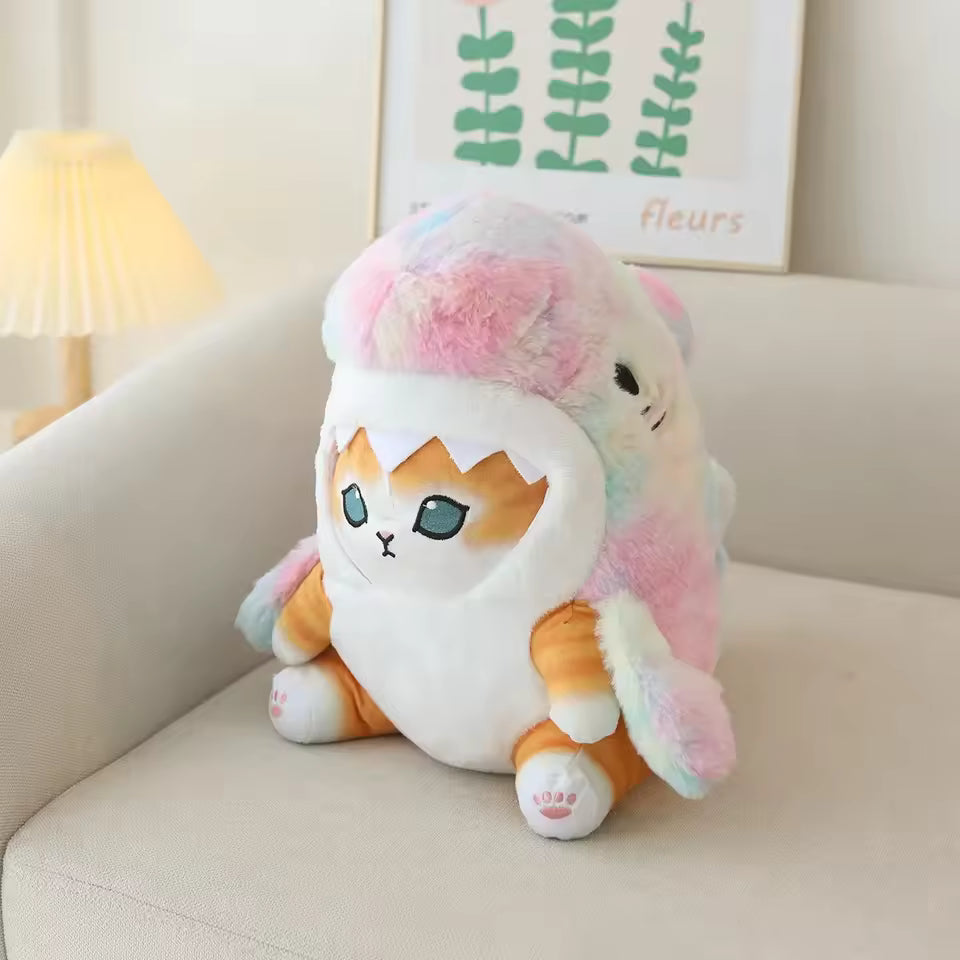 Super Adorable Cute Shark Cat Plush, High Quality Stuffed Animal for Niche or Birthday Gifts
