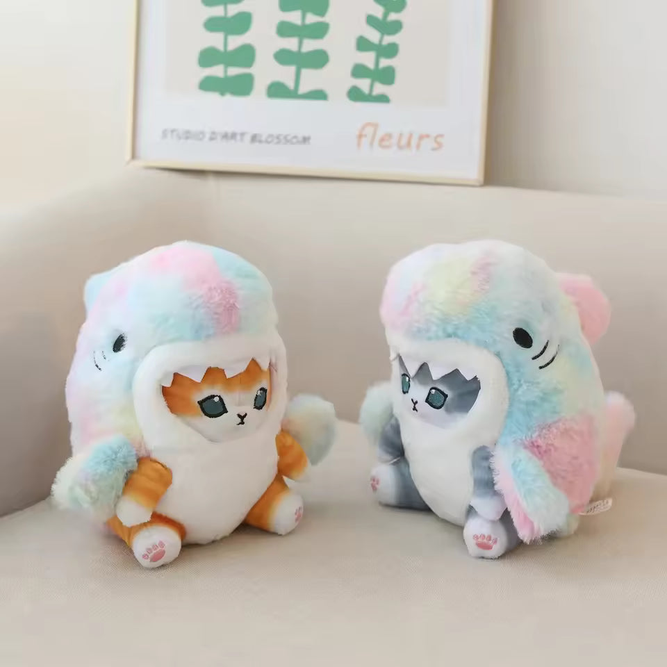 Super Adorable Cute Shark Cat Plush, High Quality Stuffed Animal for Niche or Birthday Gifts