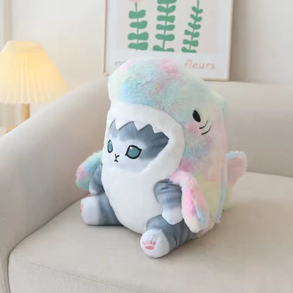 Super Adorable Cute Shark Cat Plush, High Quality Stuffed Animal for Niche or Birthday Gifts
