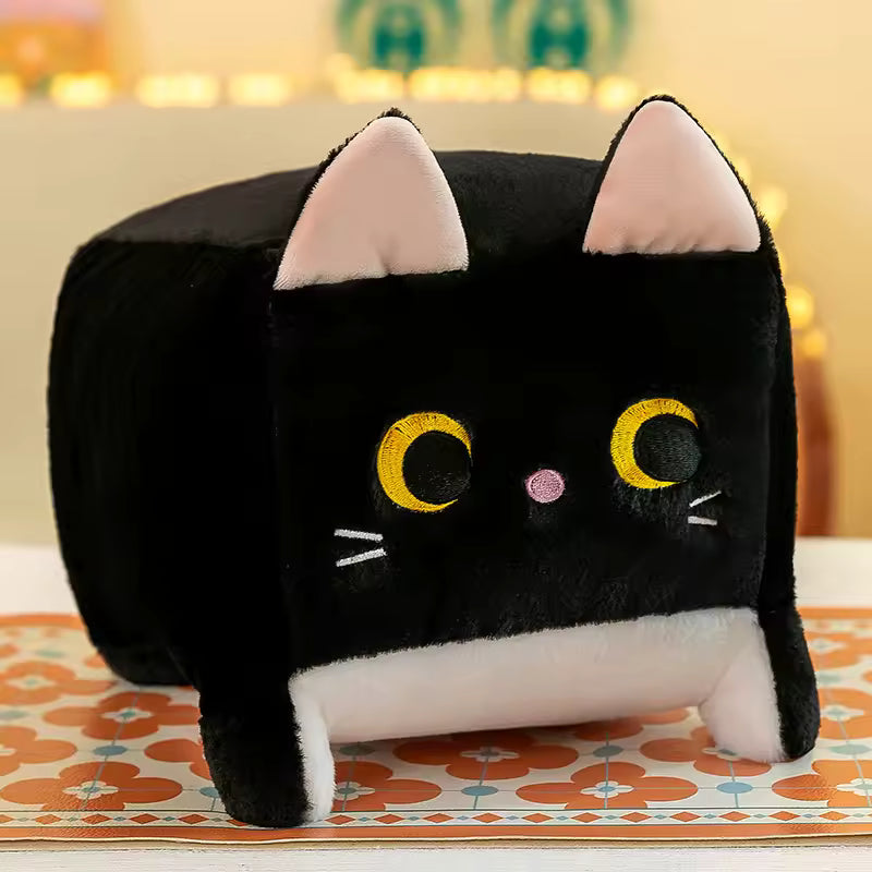 20/25 Cm Super Cute and Fluffy Square Shape Cat Plushie, Come in Many Colors