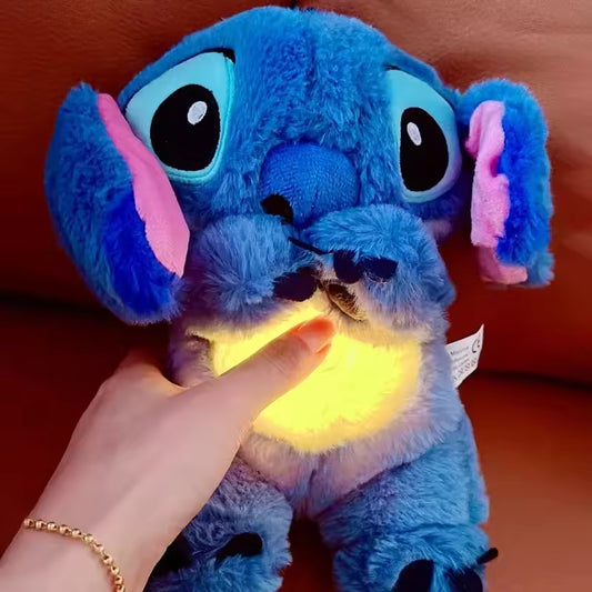 Super Soft Stitch Plush that Lights Up in The Center, Kawaii Singing Plush for Peaceful Sleep