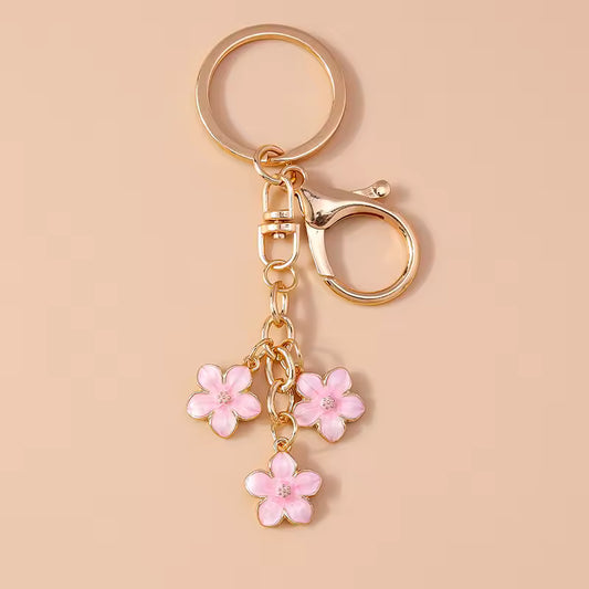 Cute Pearl Flower Keychain, Pedant Charm for Girls, Handbag Decor, Key Holder, Birthday Gifts, Niche